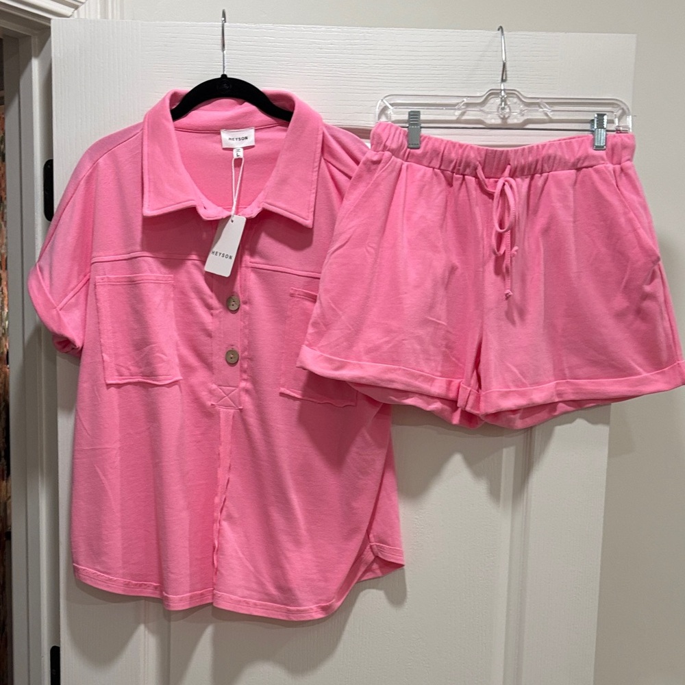 Heyson Pink Short Set L